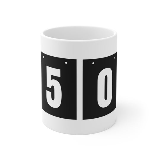 50 Not Out Mug