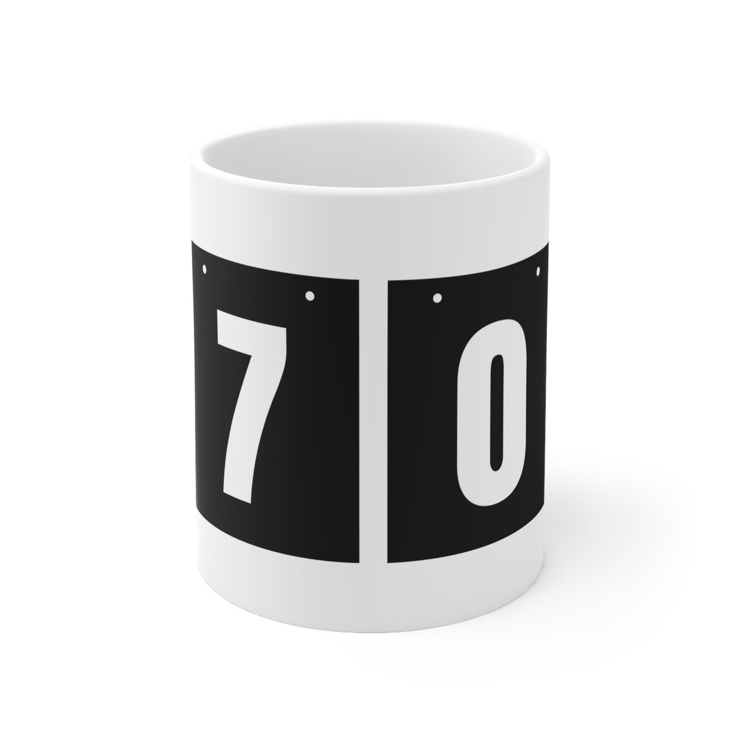 70 Not Out Mug